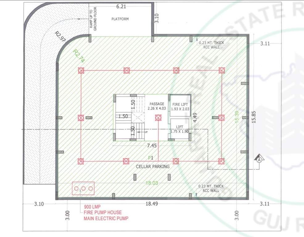  dwarika elite Block A Cluster Plan Basement