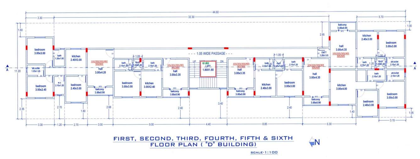  attari residency wing d Attari Residency Wing D Cluster Plan from 1st to 6th Floor