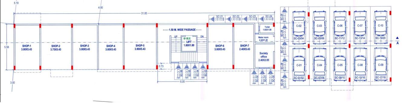  attari residency wing d Attari Residency Wing D Cluster Plan Ground Floor
