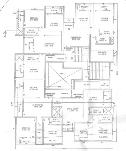  manidweep Manidweep Cluster Plan from 2nd to 6th Floor