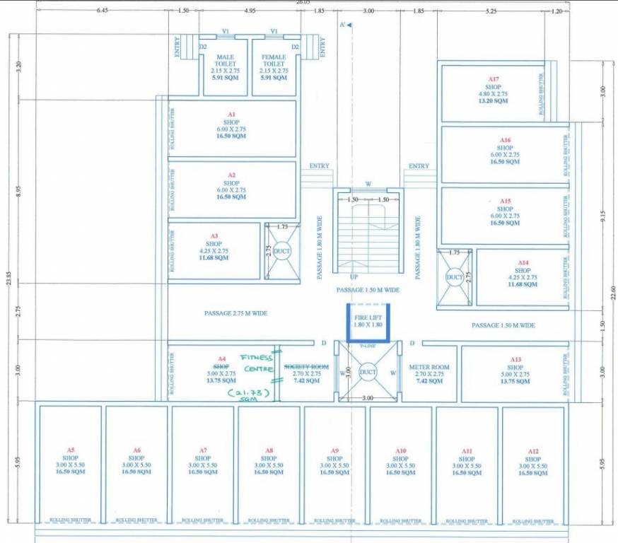  hardik complex Wing A Cluster Plan Ground Floor