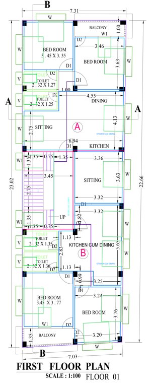  jamuna apartment Jamuna Apartment Cluster Plan for 1st Floor