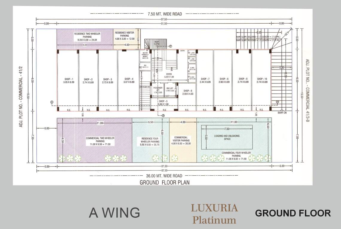  luxuria platinum block a Block A Cluster Plan for ground Floor