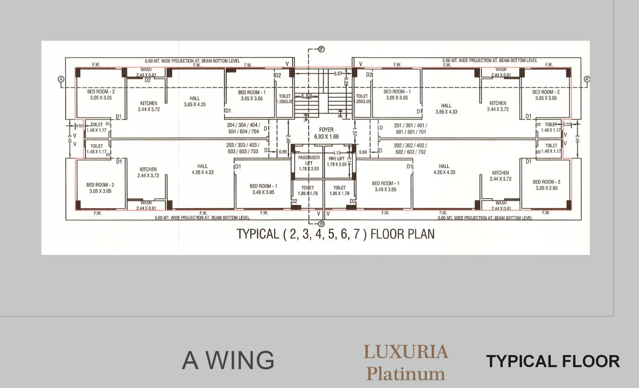  luxuria platinum block a Block A Cluster Plan from 2nd to 7th Floor