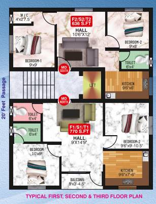  irina Irina Cluster Plan from 1st to 3rd Floor