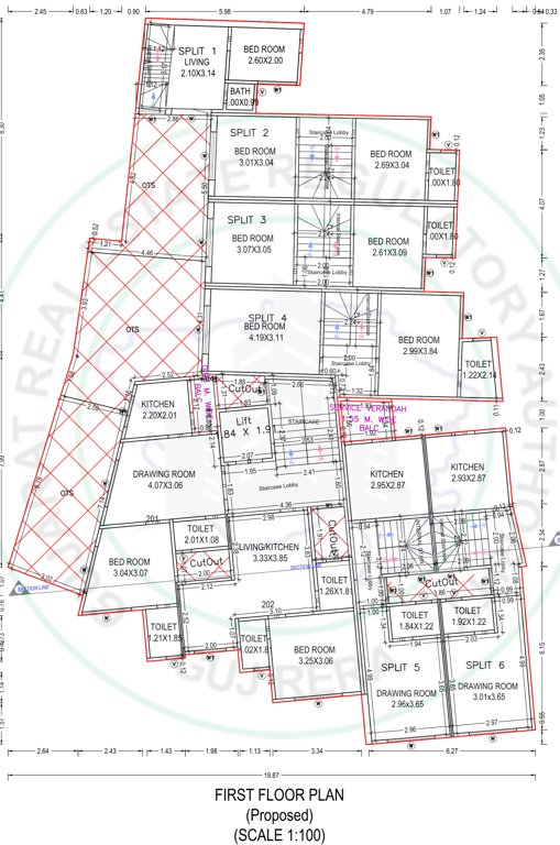  sanjari india park Tower A Cluster Plan for 1st Floor