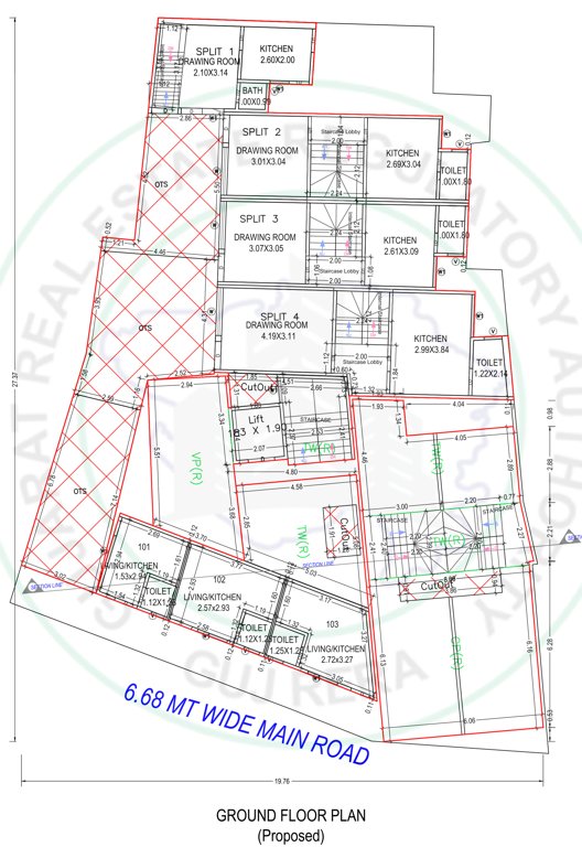  sanjari india park Tower A Cluster Plan for ground Floor