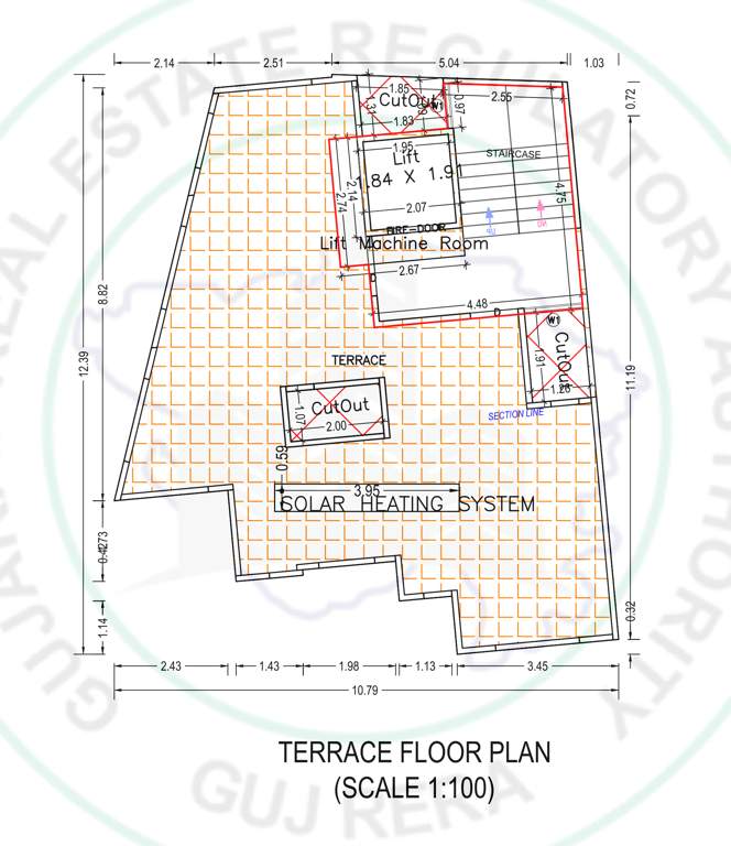  sanjari india park Tower A Cluster Plan for terrace Floor