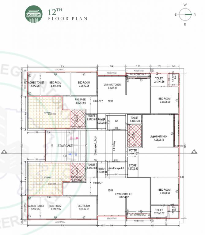  luxuria A Cluster Plan for 12th Floor