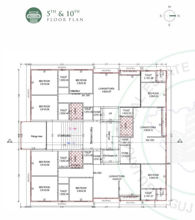  luxuria A Cluster Plan from 5th to 10th Floor