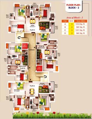 Block 2 Cluster Plan from 1st to 7th Floor aranyak-society Block 2 Cluster Plan from 1st to 7th Floor