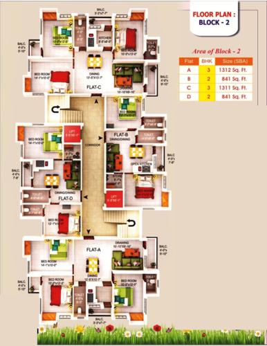 Block 2 Cluster Plan from 1st to 7th Floor aranyak-society Block 2 Cluster Plan from 1st to 7th Floor