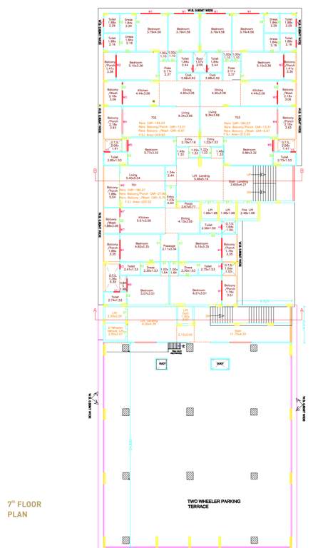  centroid luxuria Tower B Cluster Plan for 7th Floor