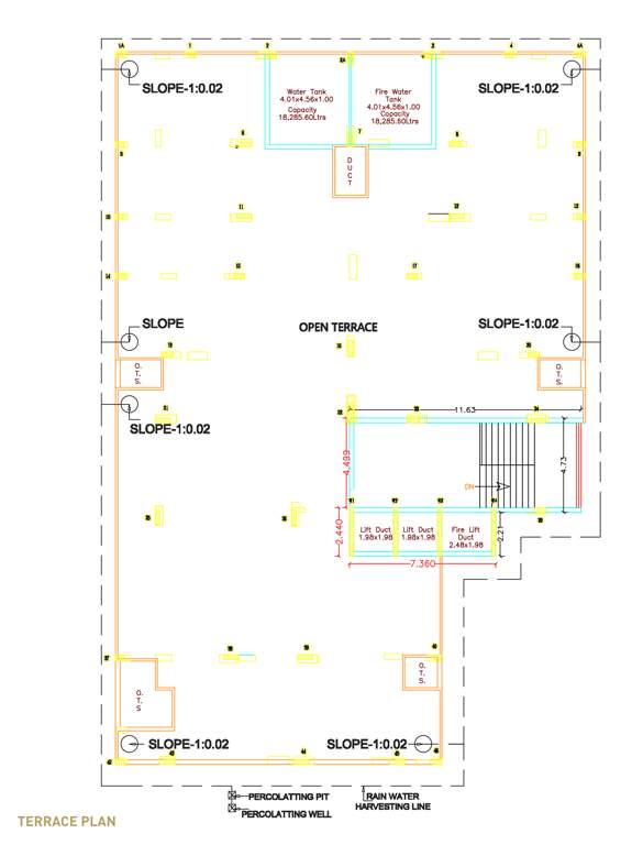  centroid luxuria Tower B Cluster Plan for terrace Floor