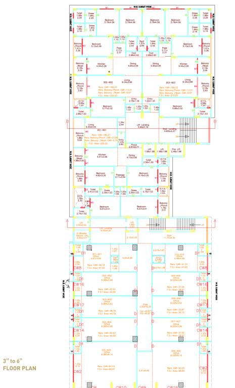  centroid luxuria Tower B Cluster Plan from 3rd to 6th Floor