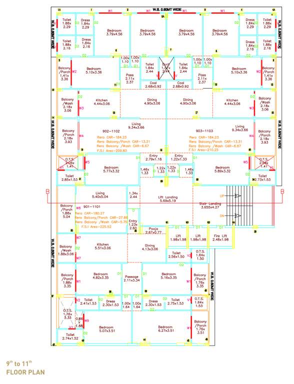  centroid luxuria Tower B Cluster Plan from 9th to 11th Floor