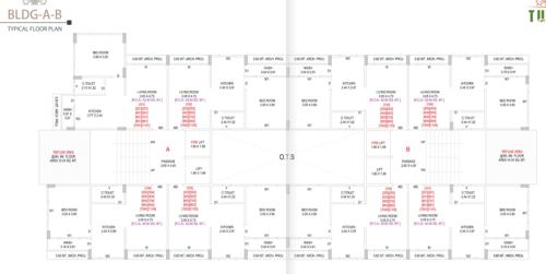  tulsi-patra Tower A B Cluster Plan from 1st to 11th Floor