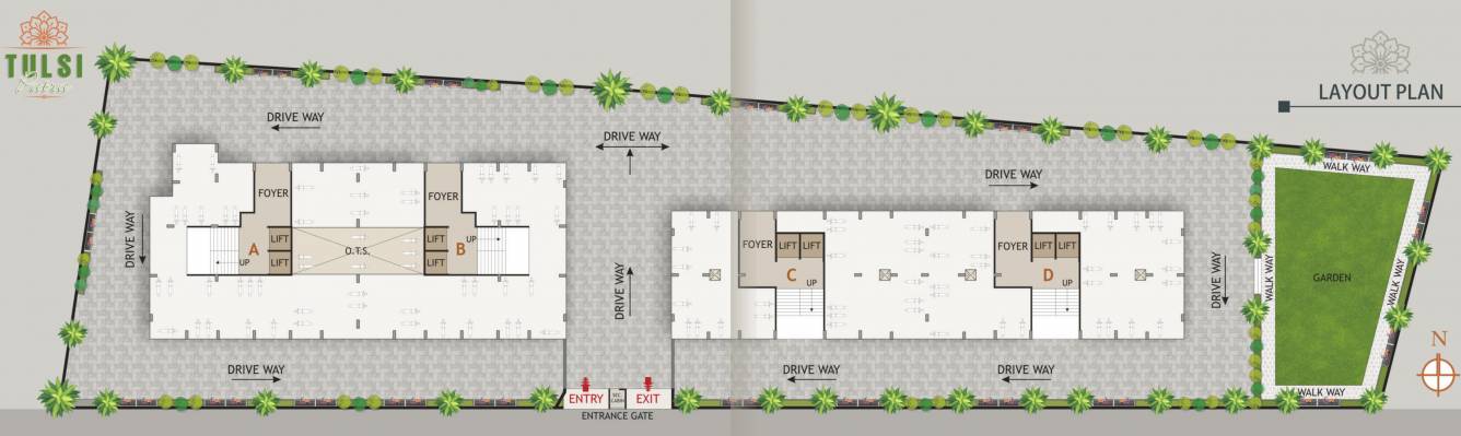  tulsi patra Tower A Cluster Plan for ground Floor