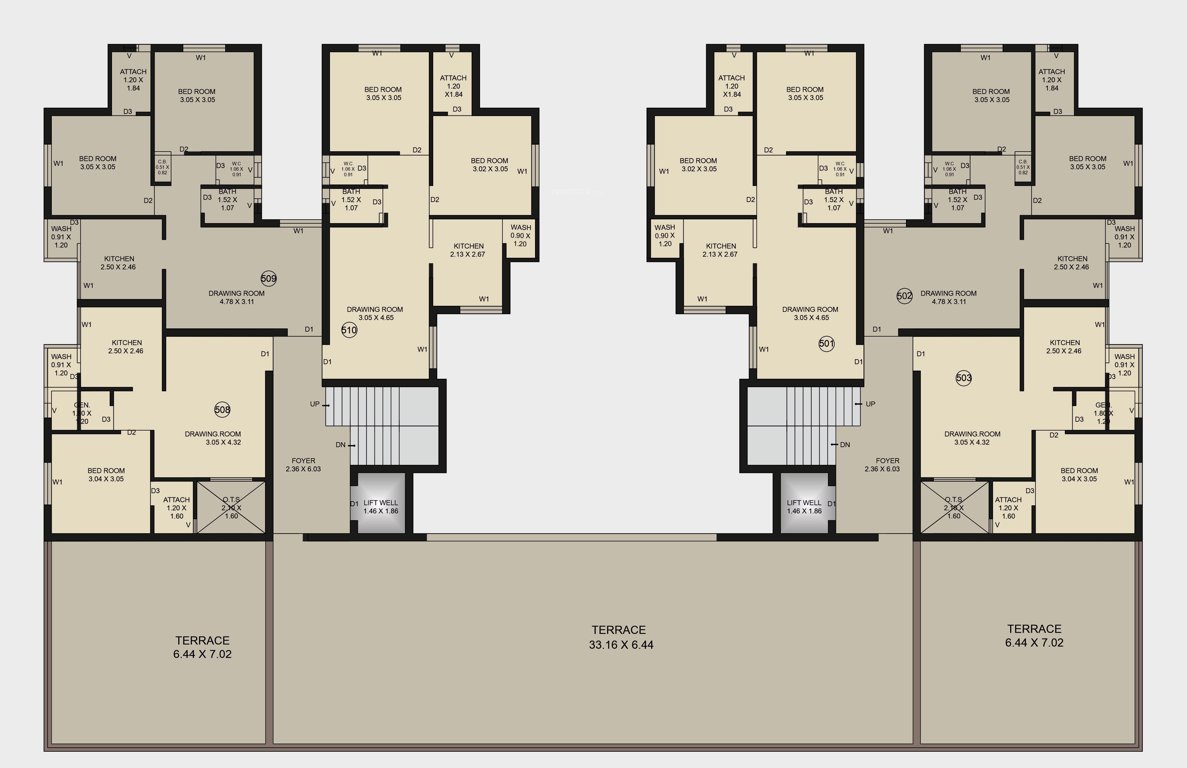  aditya dream aura Tower D Cluster Plan for 5th Floor