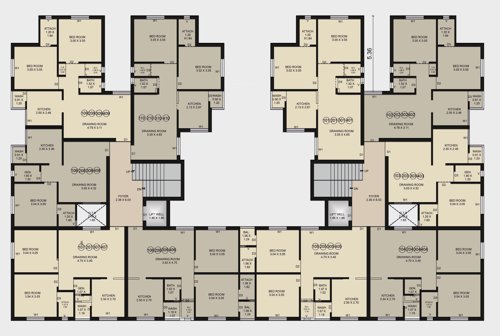 Tower D Cluster Plan from 1st to 4th Floor aditya-dream-aura Tower D Cluster Plan from 1st to 4th Floor
