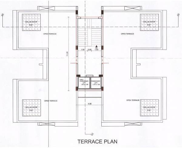 Tower A Cluster Plan for terrace Floor vrusha-platinum Tower A Cluster Plan for terrace Floor