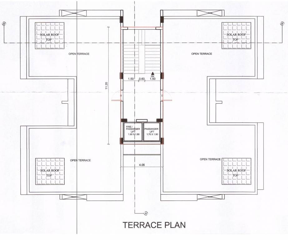  vrusha platinum Tower A Cluster Plan for terrace Floor