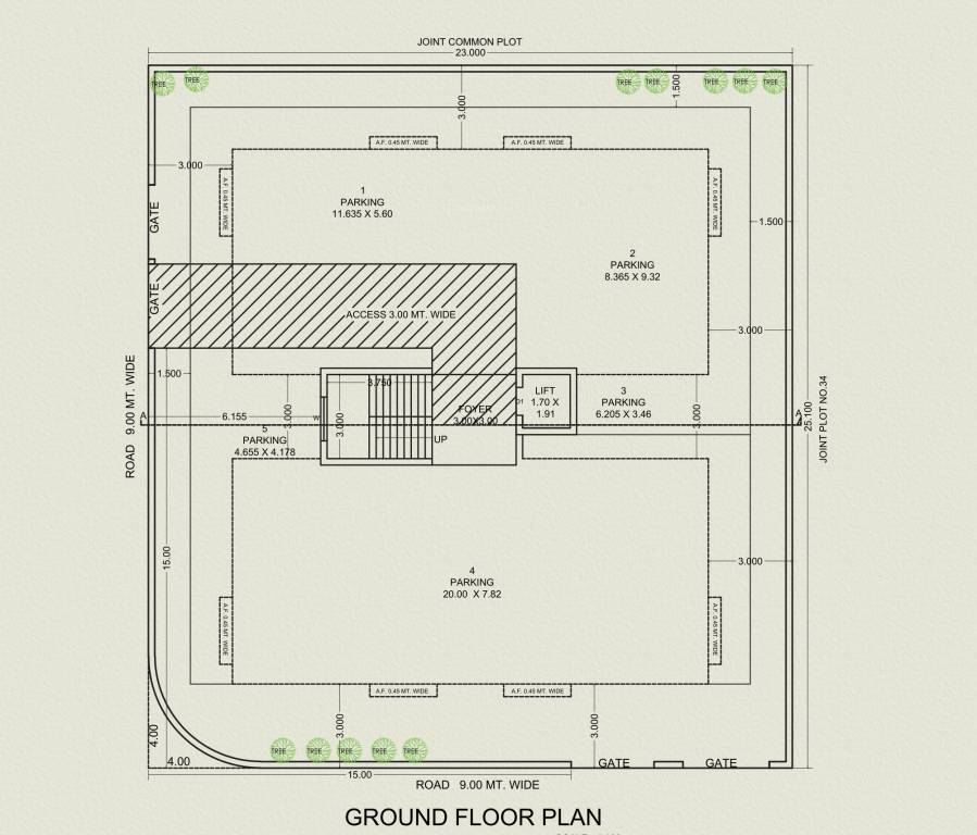  apartment A Cluster Plan for ground Floor