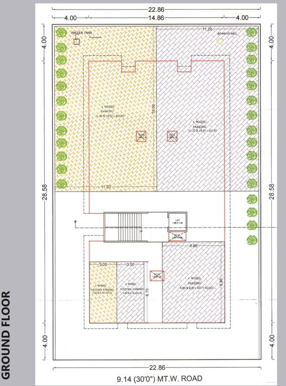  alaknanda co operative housing society Block   A Cluster Plan for ground Floor
