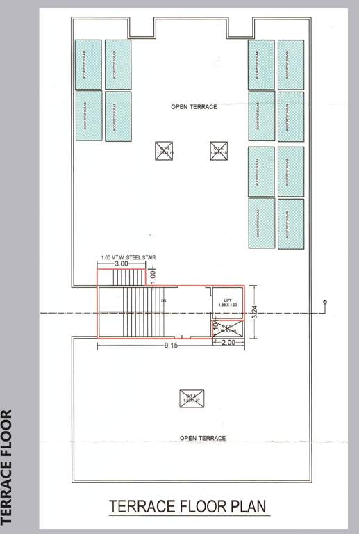  alaknanda co operative housing society Block   A Cluster Plan for terrace Floor