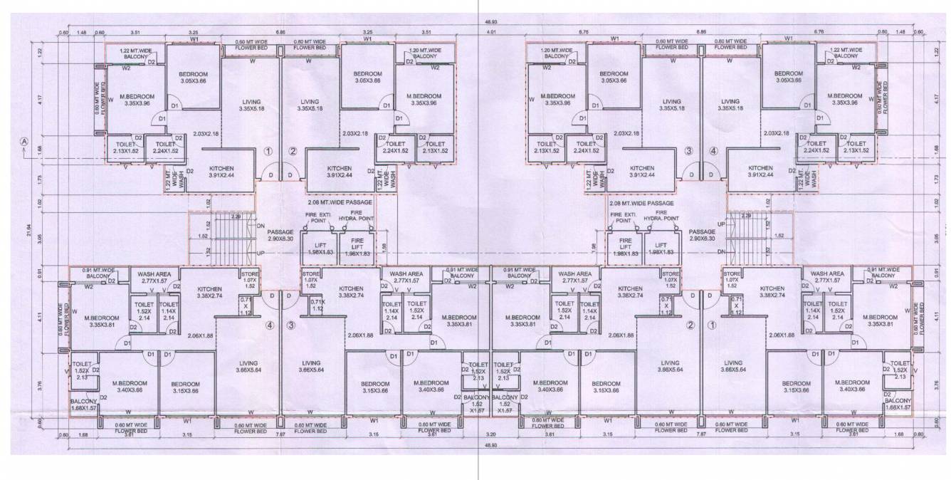  skyon heights B Cluster Plan from 1st to 10th Floor