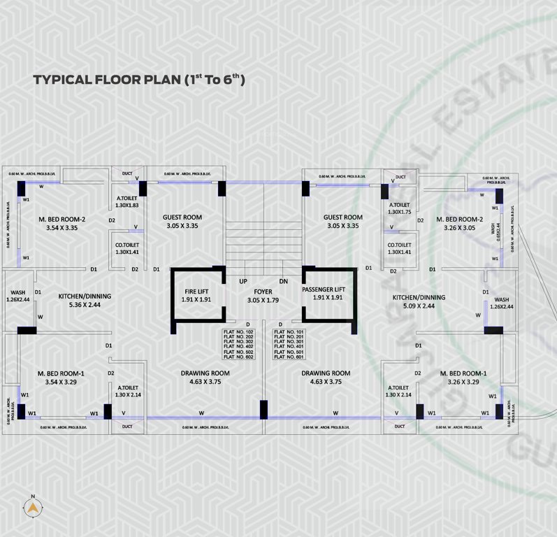  elegance Elegance Tower A Cluster Plan from 1st to 6th Floor