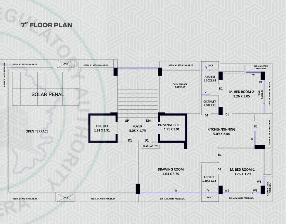  elegance Elegance Tower A Cluster Plan from 1st to 7th Floor