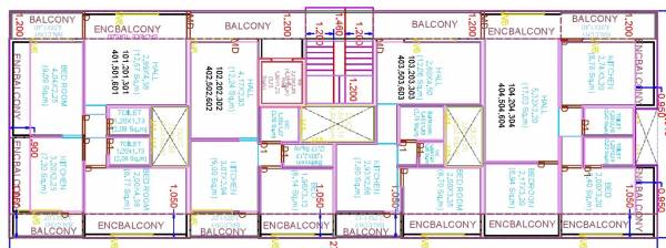  somnath-heights Cluster Plan from 1st to 5th Floor