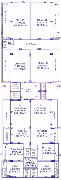 infinity enclave Cluster Plan 1st Floor
