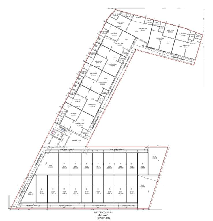  balaji trade center Wing A Cluster Plan for 1st Floor