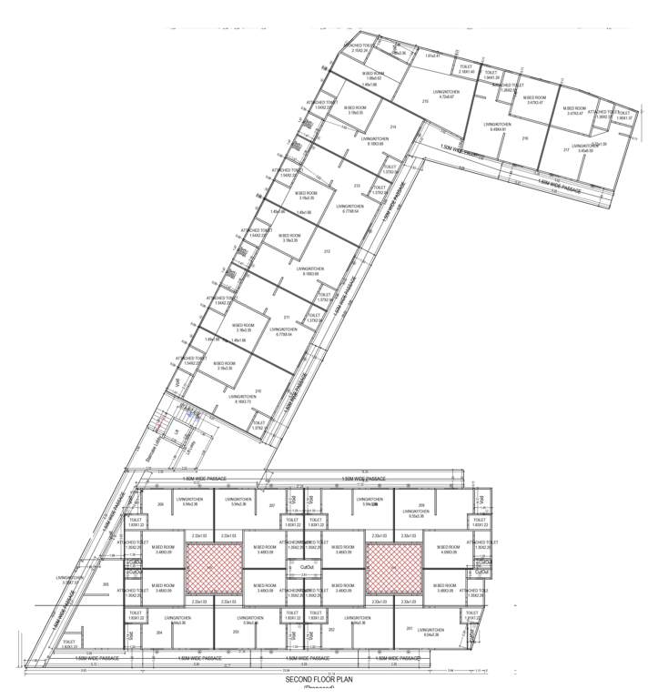  balaji trade center Wing A Cluster Plan for 2nd Floor