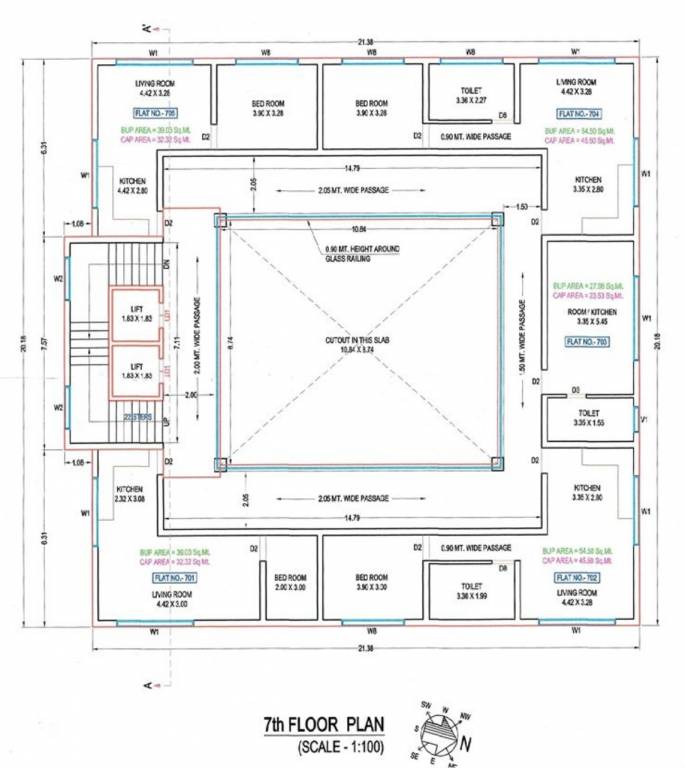 the grand devji Block A Cluster Plan for 7th Floor