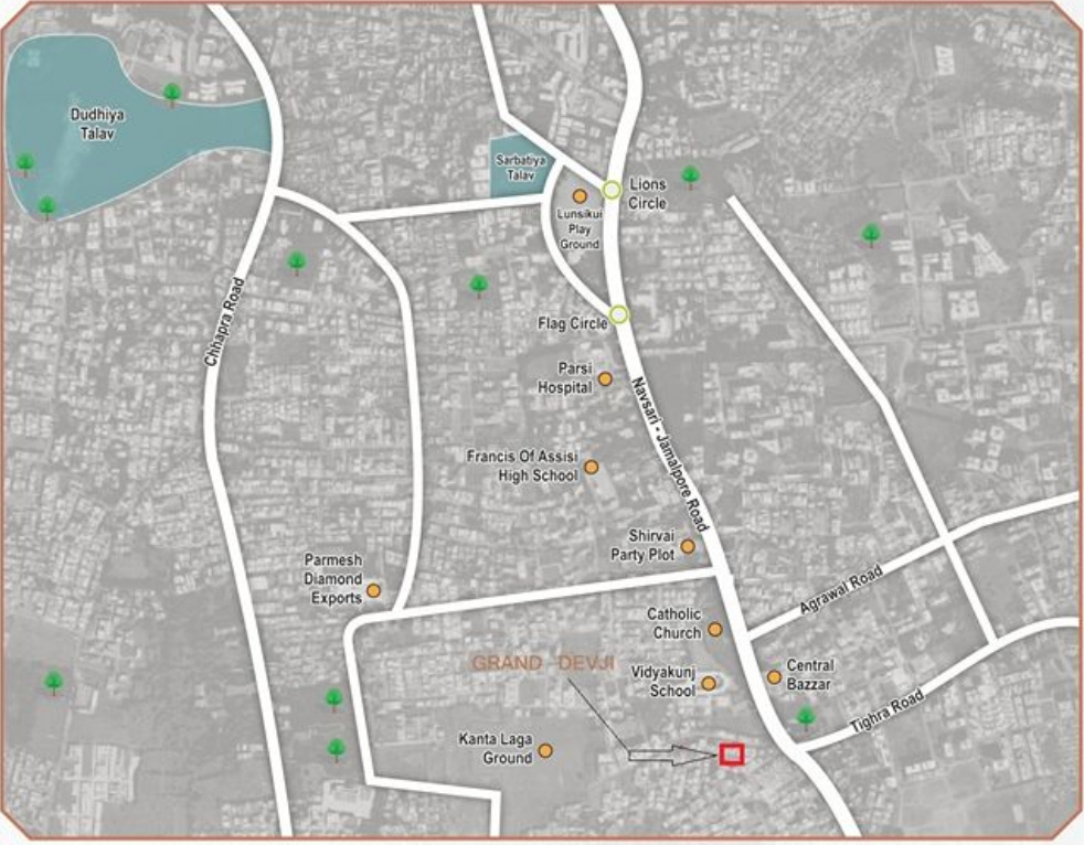 the grand devji Location Plan
