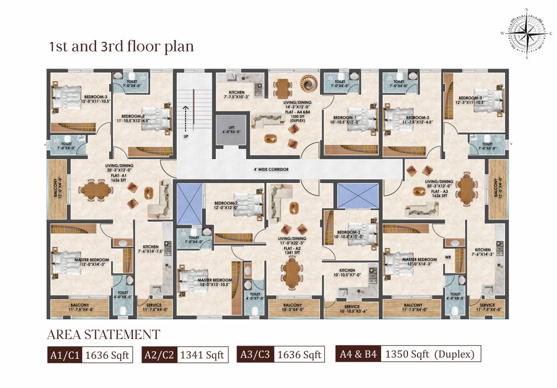 nexus Nexus Cluster Plan from 1st to 3rd Floor