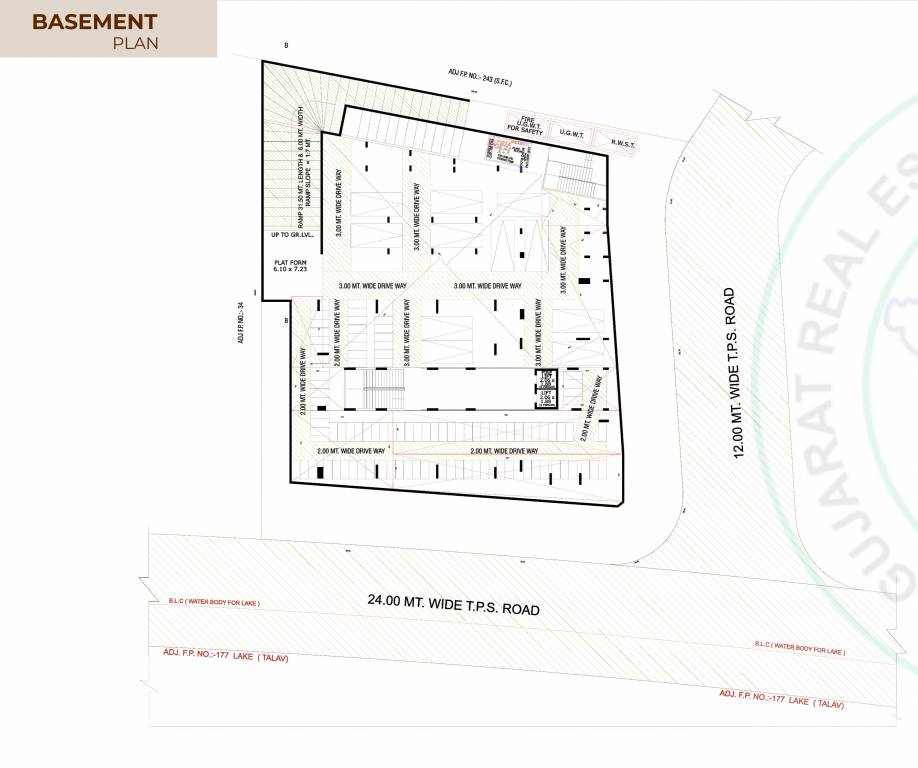  shivmani lake view Block A Cluster Plan for Basement Floor
