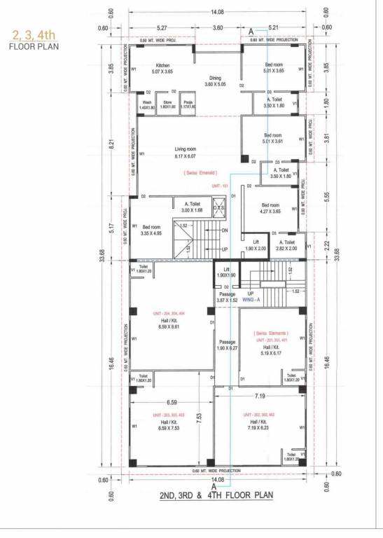 swiss junction Swiss Junction Wing A&B Cluster Plan from 2nd to 3rd Floor