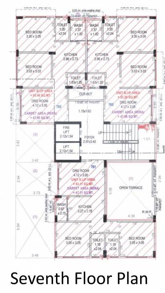  vraj-residency A Cluster Plan for 7th Floor