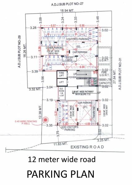  vraj-residency A Cluster Plan for parking Floor