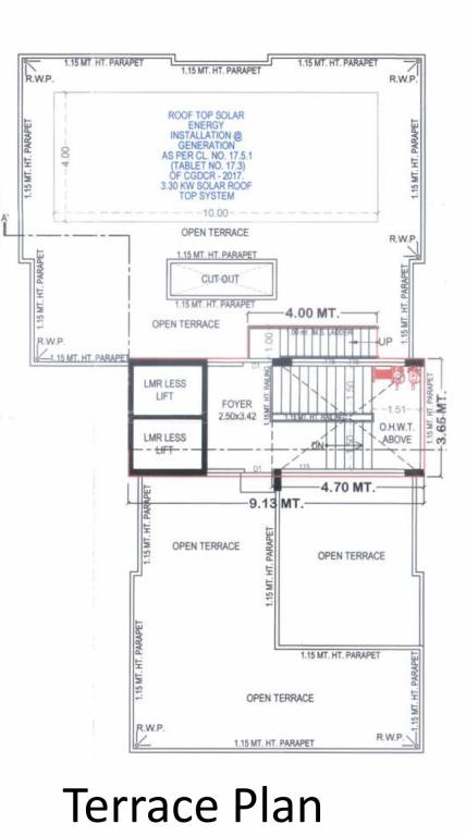  vraj residency A Cluster Plan for terrace Floor
