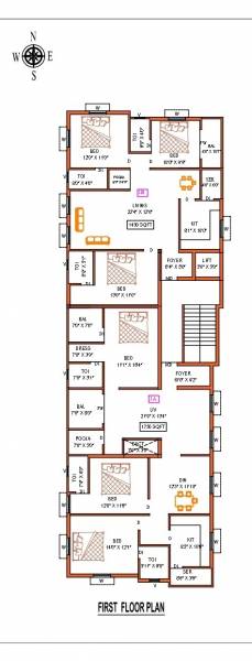 pruthuvi Pruthuvi Cluster Plan for 1st Floor