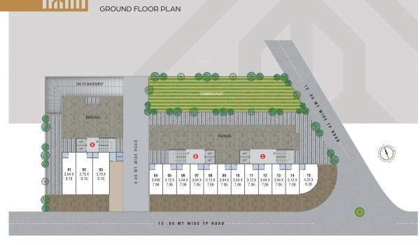  satyam-residency Block A B C Cluster Plan for ground Floor