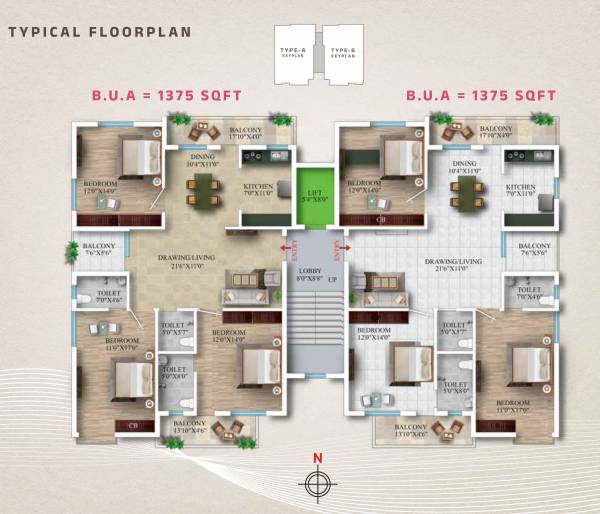  omkar-residency Omkar Residency Cluster Plan from 1st to 4th Floor
