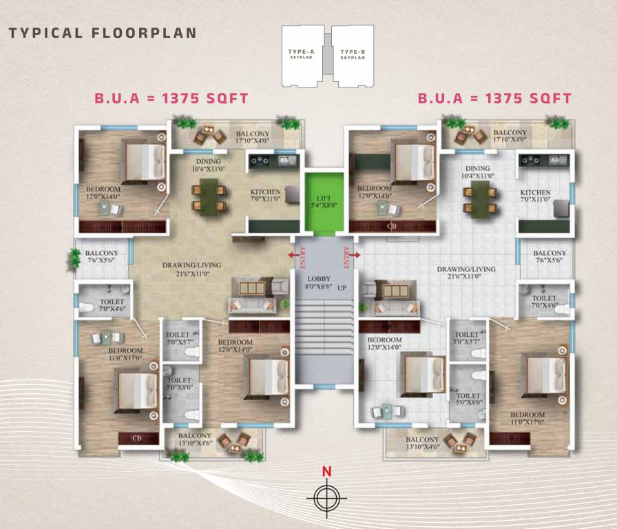  omkar residency Omkar Residency Cluster Plan from 1st to 4th Floor