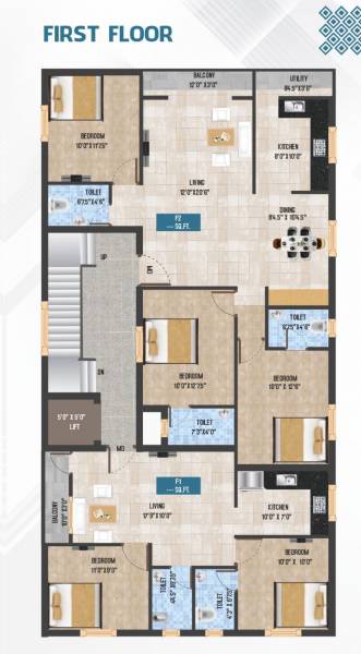  ayyan-castle Ayyan Castle Cluster Plan for 1st Floor