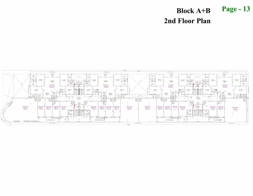  swastik Block A And B Cluster Plan for 2nd Floor